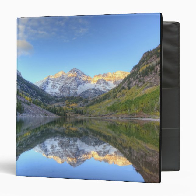 USA, Colorado, Maroon Bells-Snowmass 3 Ring Binder (Front/Inside)