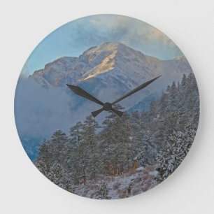 USA, Colorado, Mountains In Estes Park Large Clock