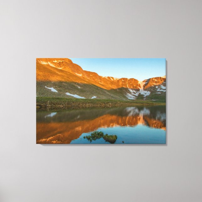 USA, Colorado, Mt. Evans. Summit Lake Reflection Canvas Print (Front)