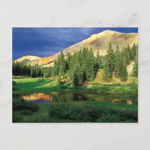 USA Colorado Red Mountain at sunset Postcard