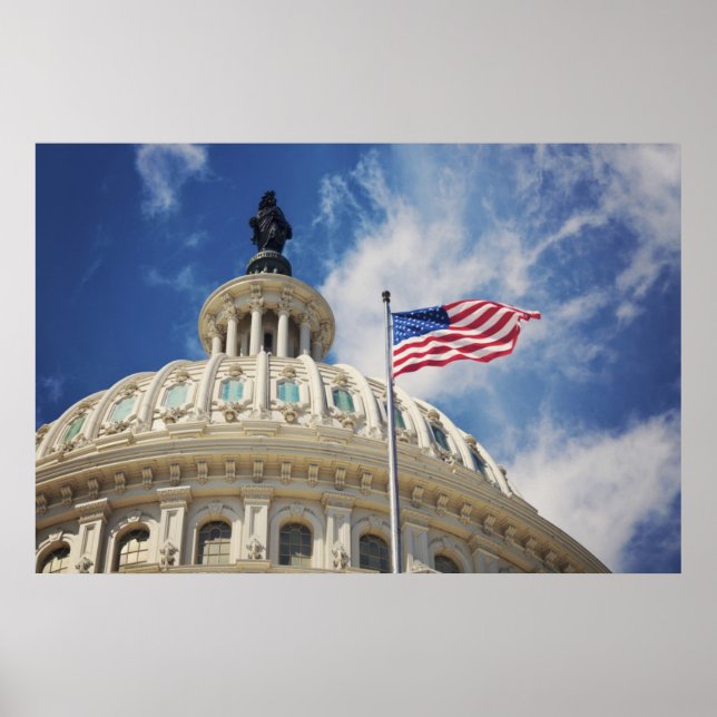 USA, Columbia, Washington DC, Capitol Building Poster (Front)