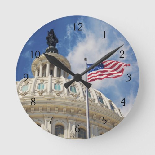 USA Columbia Washington DC Capitol Building Round Clock
