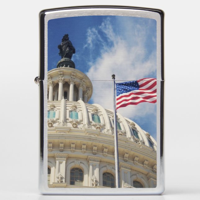 USA, Columbia, Washington DC, Capitol Building Zippo Lighter (Front)