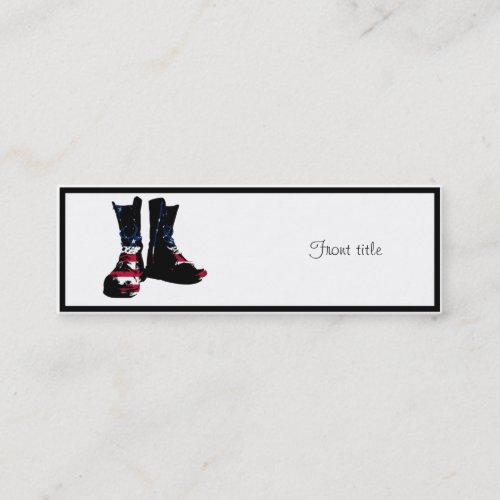 USA Combat Boots Mini Business Card