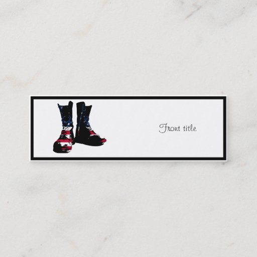 Customizable USA Combat Boots Business Cards
