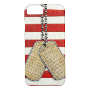 USA Constitution on dog tags iPhone 8/7 Case