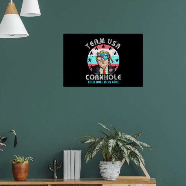 USA Cornhole Team Cornhole Funny Cornhole Poster (Living Room 1)
