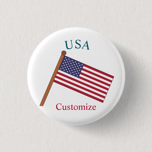 USA Country Flag Thunder_Cove Button (Front)