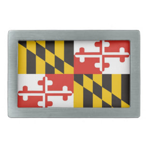 usa country state maryland flag belt buckle