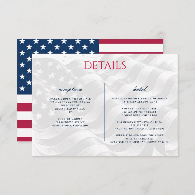 USA Couple Enclosure Card (Front/Back)