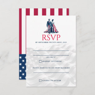 USA Couple RSVP Card