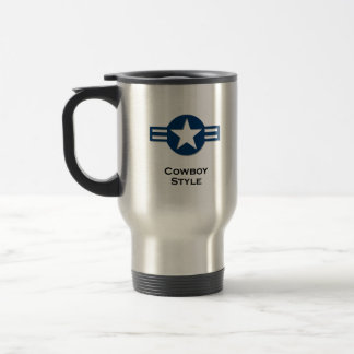 USA Cowboy Style blue Travel Mug