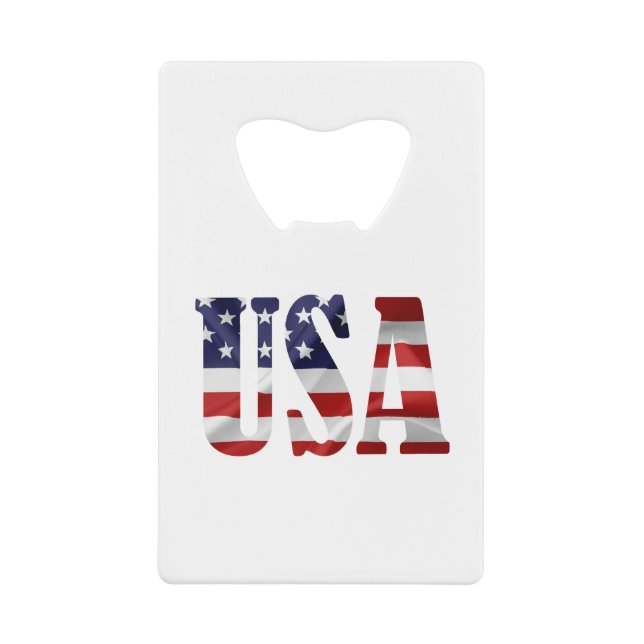 USA CREDIT CARD BOTTLE OPENER (Front)