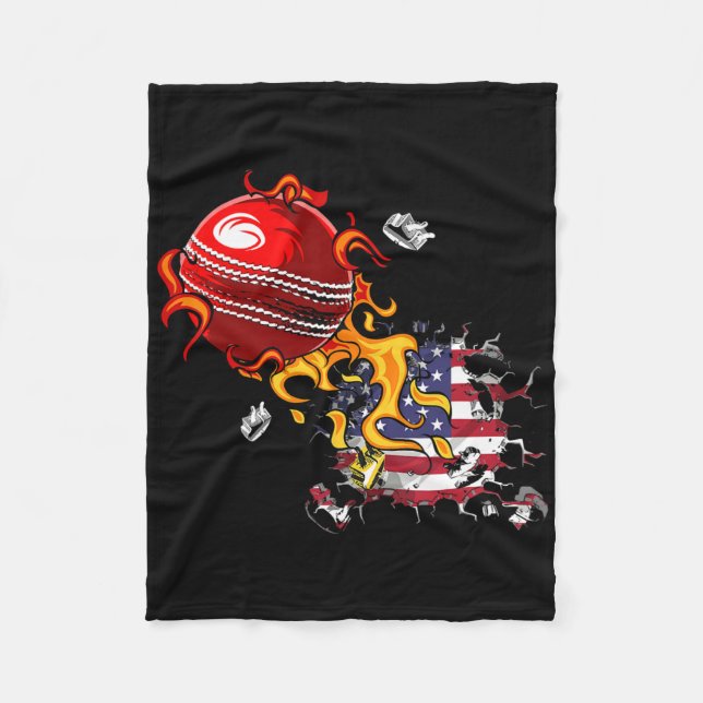 Usa Cricket  Fleece Blanket (Front)