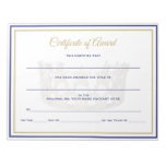 USA Crown Certificates-Award Notepad