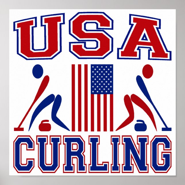USA Curling Poster (Front)