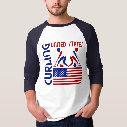 usa curling t shirt