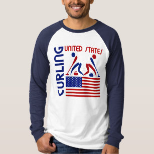 usa curling t shirt