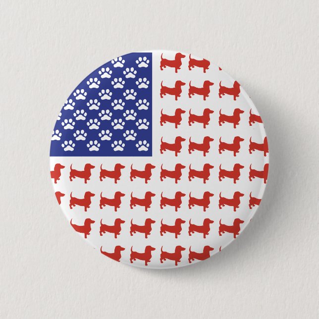 USA Dachshund Button (Front)