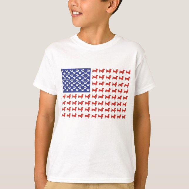 USA Dachshund T-Shirt (Front)