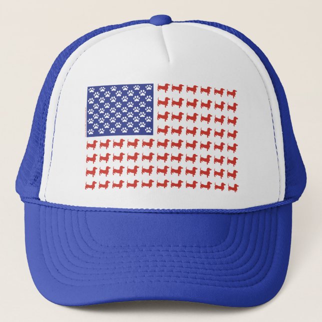 USA Dachshund Trucker Hat (Front)