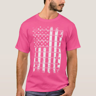 Usa Deer And Archery Dartboard T-Shirt