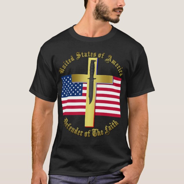 USA - Defender of The Faith T-Shirt (Front)
