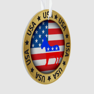 USA Democrat Ornament