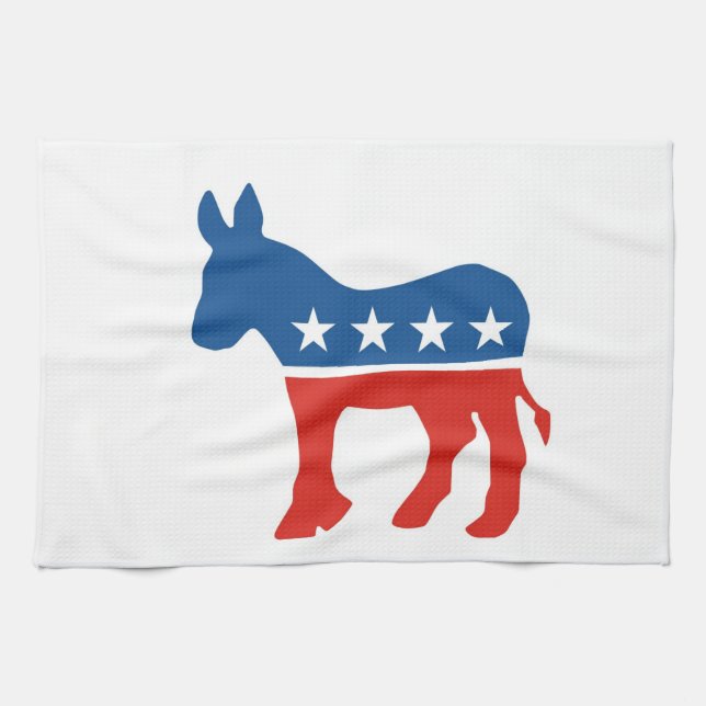 usa democrat party donkey united states america towel (Horizontal)