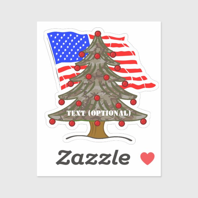 USA Desert Camouflage Christmas Sticker (Sheet)