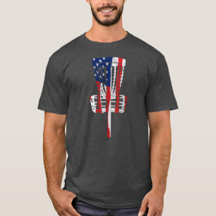 USA Disc Golf Basket 4th of July Patriotic T-Shirt