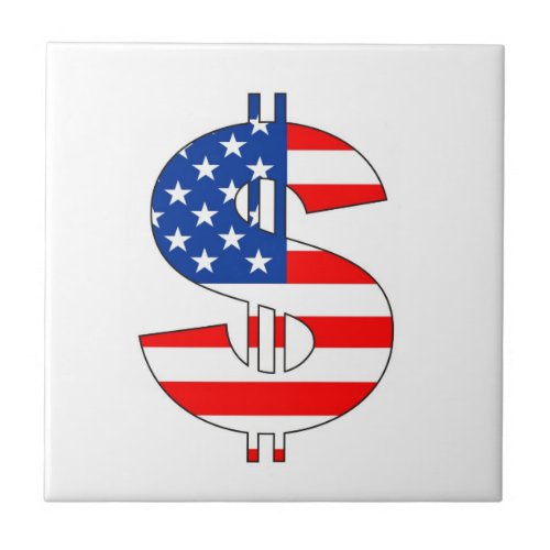 usa dollar symbol money sign ceramic tile