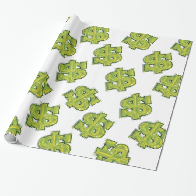 USA Dollar Wrapping Paper (Unrolled)