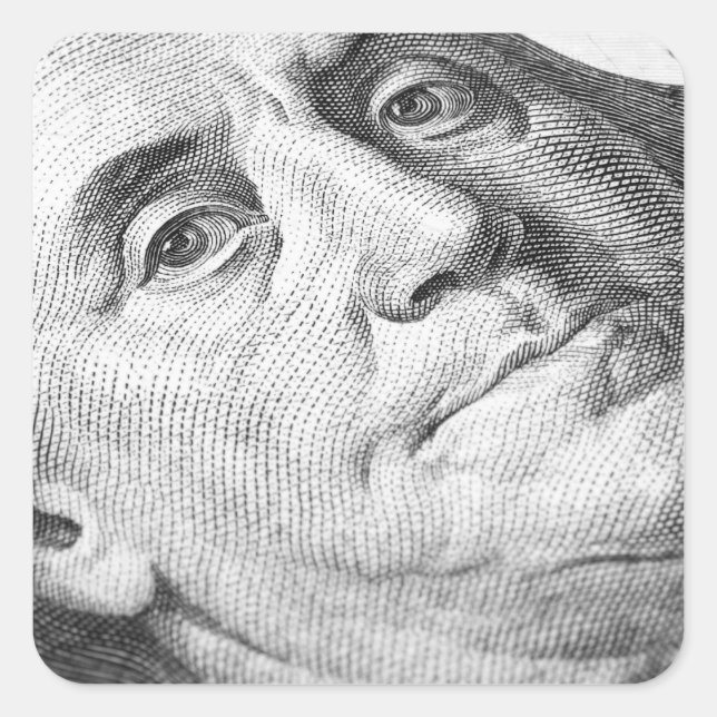 USA dollars Square Sticker (Front)