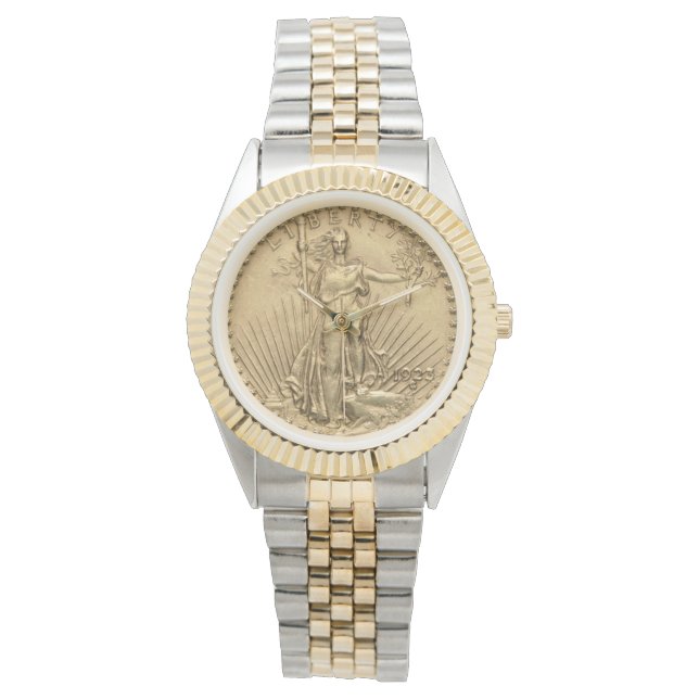 USA Double Eagle St Gaudens 1923 Gold Coin $20 Watch (Front)