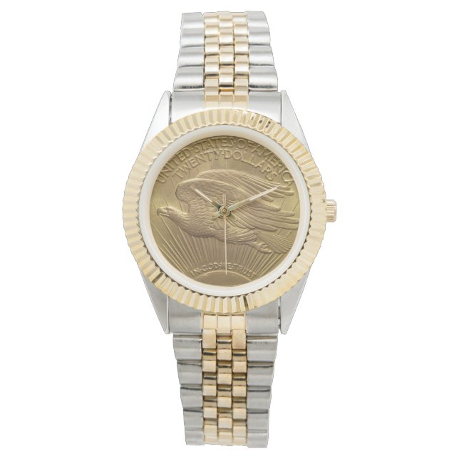 USA Double Eagle St Gaudens Gold Coin $20 Watch (Front)