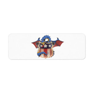 USA Dragon Vintage Shield Label