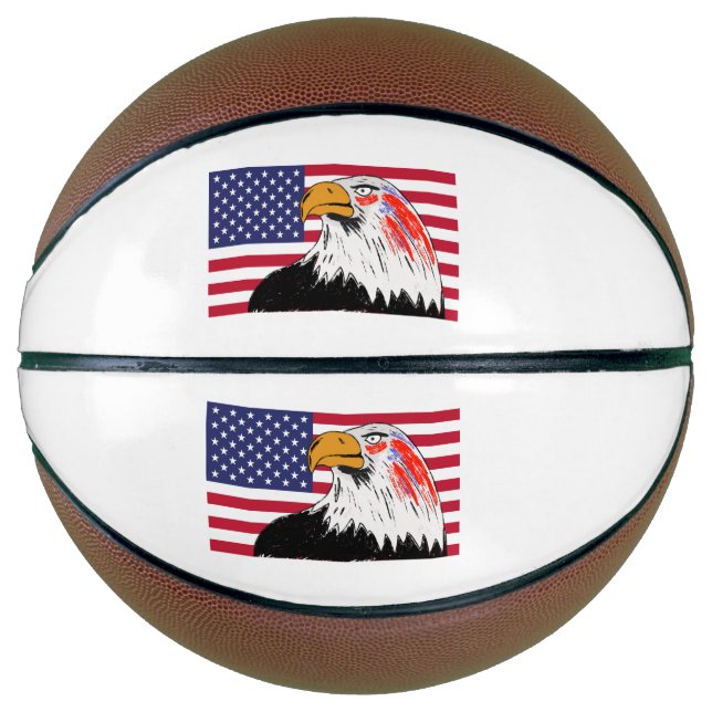 USA Drawing of an Eagle Basketball (Front)