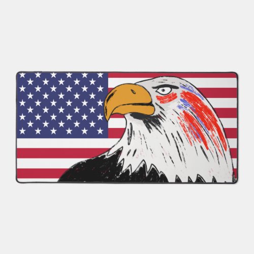 USA Drawing of an Eagle Desk Mat