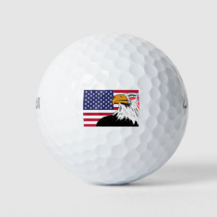 USA Drawing of an Eagle Golf Balls