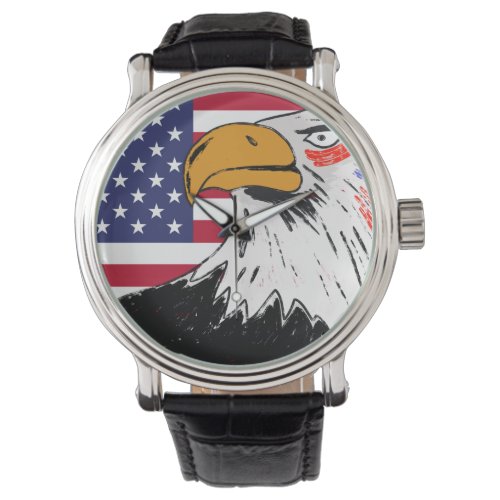 USA Drawing of an Eagle Watch