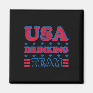 Usa Drinking Team 4th Of July Independence Day Dru Magnet