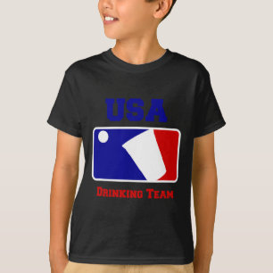 Usa Drinking Team Funny Party Beer Pong Game T-Shirt