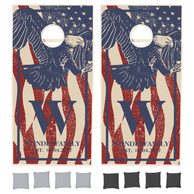 USA Eagle American Flag Cornhole Set (Set)
