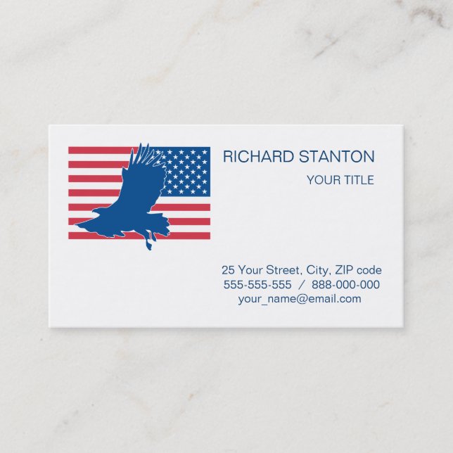 USA eagle Business Card (Front)