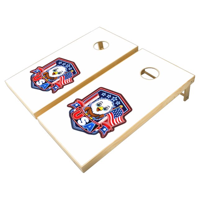 USA Eagle Cornhole Set (Angled)