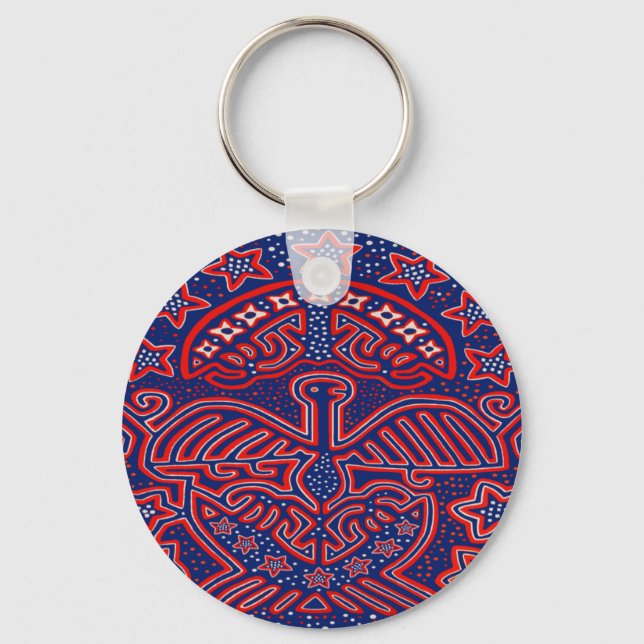 USA Eagle Democratic Patriot Keychain (Front)