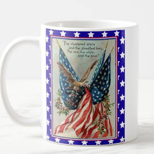 USA Eagle Fourth of July Patriotic Flag Coffee Mug (Creator Uploaded)