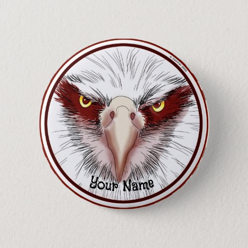 USA Eagle Head custom name  Button