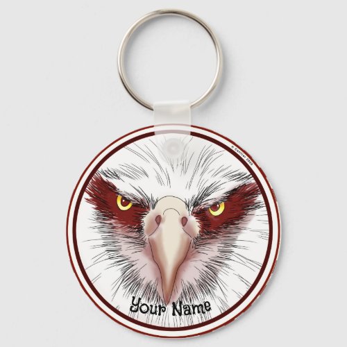 USA Eagle Head custom name  Keychain